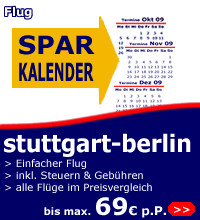 Flüge Stuttgart-Berlin im Sparkalender